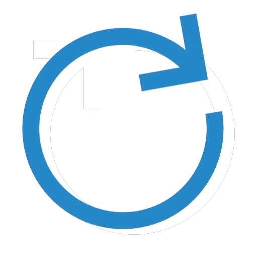 Icon with a circling arrow